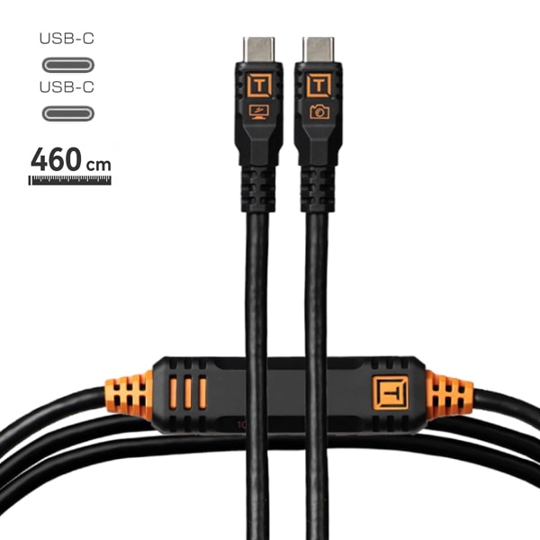 【-6/14キャンペーン】TETHER TOOLS(テザーツールズ) テザープロ オプティマ 10G USB-C ケーブル(4.6m) ブラック CUC15G2-BLK