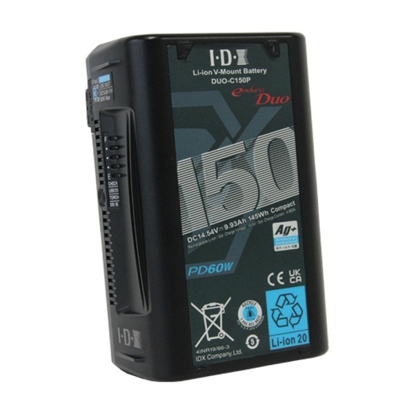 IDX(アイディーエクス) Vマウントタイプリチウムイオンバッテリー145Wh(14.54V/9.93Ah) DUO-C150P