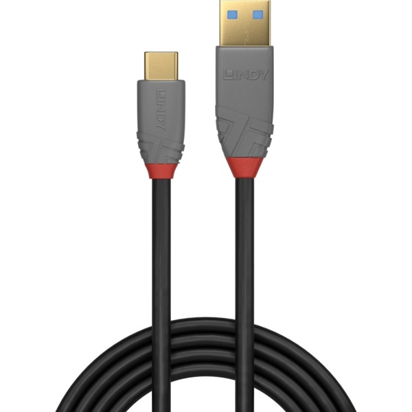 LINDY(リンディー) ANTHRA LINE USB 3.2 Gen2 Type-C to Type-A ケーブル+PDスマートチップ 1.5m 36912