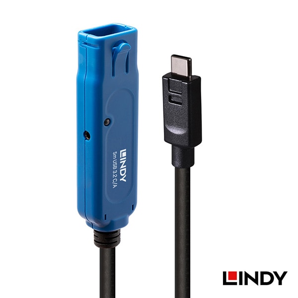 LINDY(リンディー) USB 3.2 Gen1 Type-C to Type-A オス/メス アクティブ延長ケーブル 5m 43380