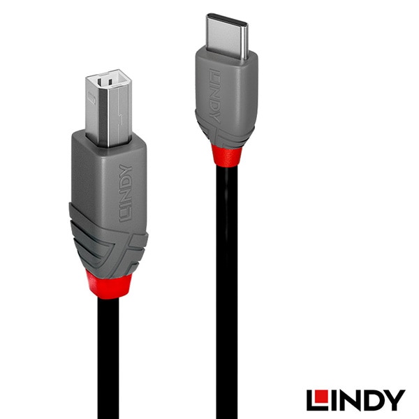 LINDY(リンディー) ANTHRA LINE USB 2.0 Type-C to Type-Bケーブル 2m 36942