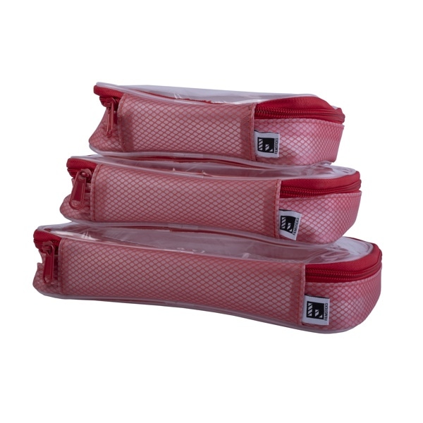 【50%OFF/OUTLET】Filmsticks(フィルムスティックス) クリアケース セット（S / M / L） レッド / ポーチ / FCASE-KIT-RED