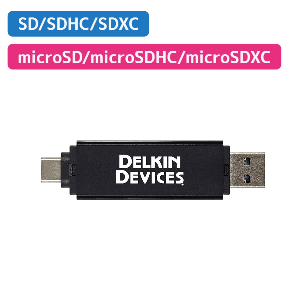 Delkin Devices(デルキン デバイセズ) USB 3.1タイプA & C SD & microSDメモリーカードリーダー DDREADER-61